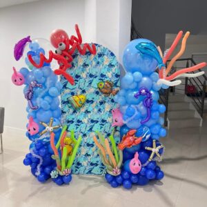 under-the-sea-themed-balloon-backdrop