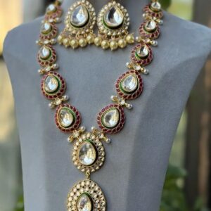 Royal Kundan & Ruby Long Haar Jewellery Set